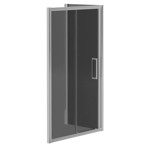 Series 9 Chrome 1200mm x 800mm Tinted Glass Sliding Door Shower Enclosure Left Hand View