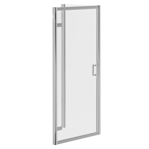 Series 8 Plus Chrome 1000mm X 900mm Hinged Door Shower Enclosure - Left View