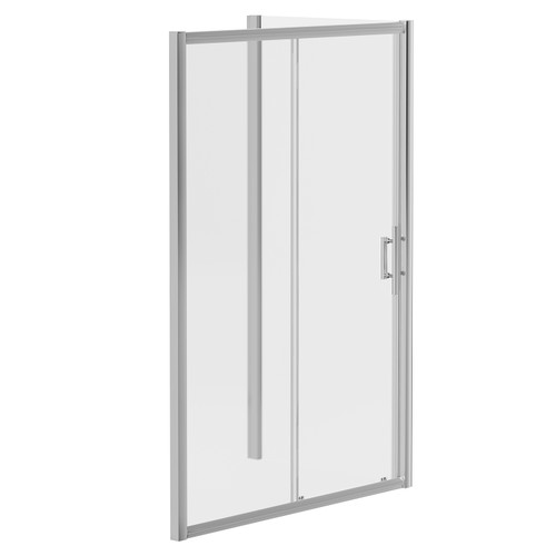 Series 8 Plus Chrome 1400mm X 800mm Sliding Door Shower Enclosure - Left View