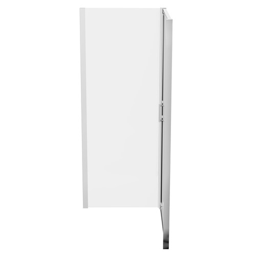 Series 8 Plus Chrome 900mm X 760mm Hinged Door Shower Enclosure - Side View