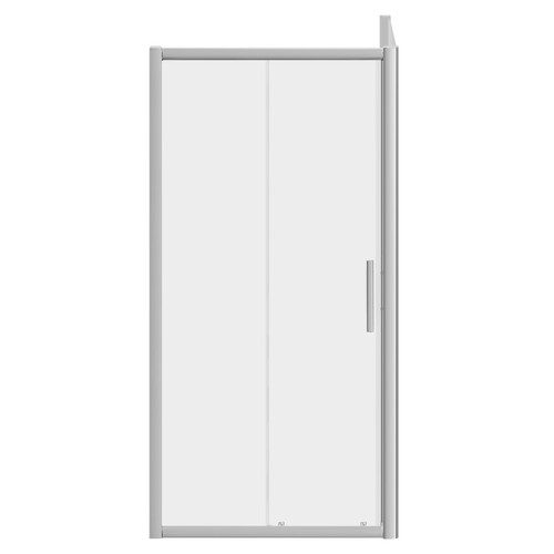 Series 8 Plus Chrome 1000mm X 760mm Sliding Door Shower Enclosure - Front View