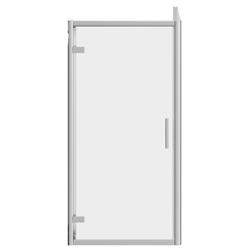 Series 8 Plus Chrome 900mm X 700mm Hinged Door Shower Enclosure - Front View