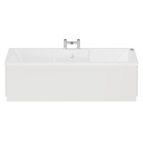 Legend 1700mm x 750mm Left Hand 12 Jet Chrome V-Tec Single Ended Whirlpool Bath Front View