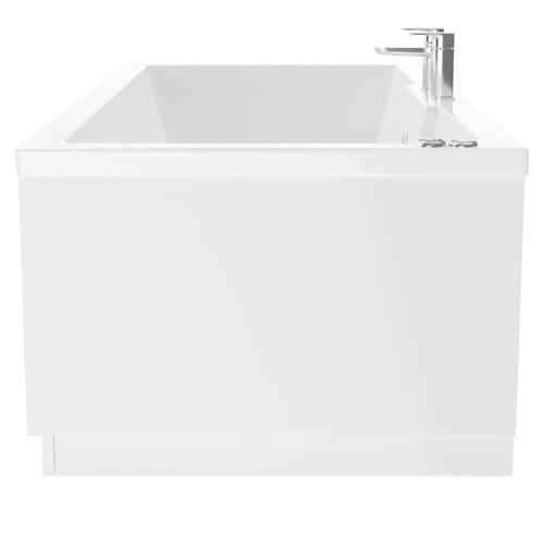 Legend 1700mm x 750mm Left Hand 12 Jet Chrome V-Tec Single Ended Whirlpool Bath Side View