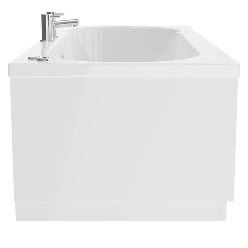 Metropole 1700mm x 750mm 12 Jet Chrome V-Tec Double Ended Whirlpool Bath Side View