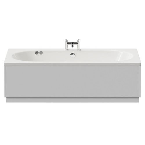 Metropole 1700mm x 700mm 12 Jet Chrome Flat Jet Double Ended Whirlpool Bath Front View