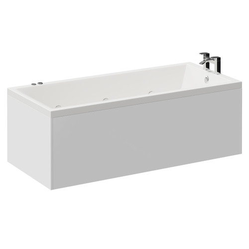Summit 1800mm x 800mm 12 Jet Chrome V-Tec Single Ended Whirlpool Bath Left Hand View