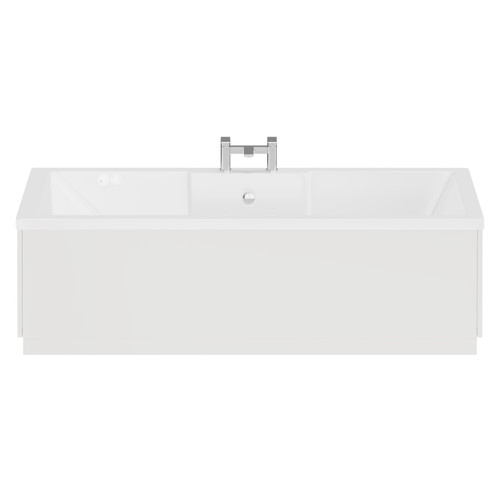 Legend 1700mm x 750mm Right Hand 6 Jet Chrome Flat Jet Single Ended Whirlpool Bath Front View