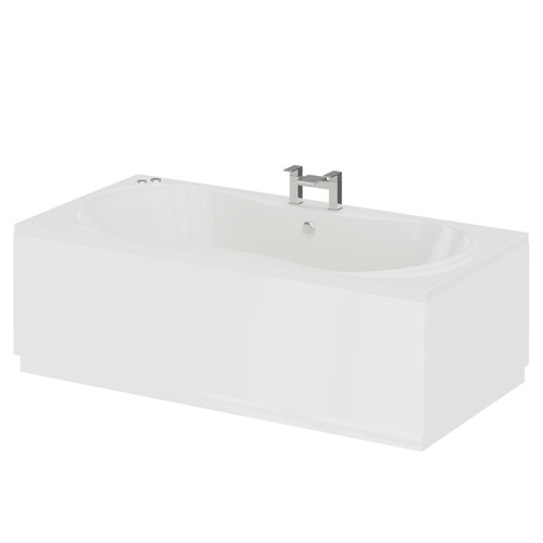 Strata Duo XL 1800mm x 900mm 6 Jet Chrome V-Tec Double Ended Whirlpool Bath Right Hand View