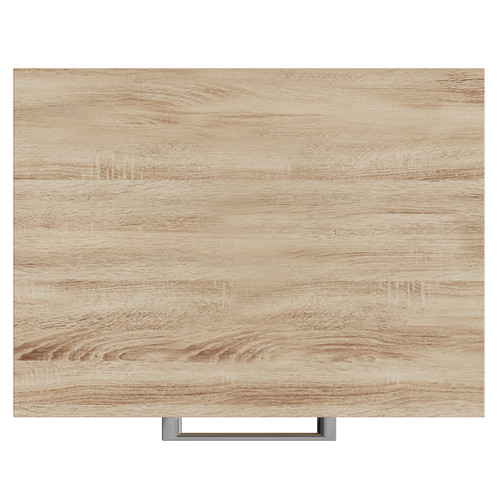 Napoli Bordalino Oak 500mm Wall Mounted Vanity Unit for Countertop Basins with Single Drawer and Polished Chrome Handle Top View