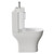 Napoli Compact Gloss White 400mm Cloakroom Vanity Unit and Toilet Suite including Jubilee Open Back Toilet and Wall Mounted Vanity Unit with Single Door and Polished Chrome Handle Side View