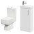 Nero Compact Gloss White 400mm 1 Door Floor Standing Cloakroom Vanity Unit and Toilet Suite including Paulo Toilet Right Hand Side View