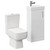 Nero Compact Gloss White 400mm 1 Door Floor Standing Cloakroom Vanity Unit and Toilet Suite including Paulo Toilet Left Hand Side View