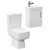 Nero Compact Gloss White 400mm 1 Door Wall Mounted Cloakroom Vanity Unit and Toilet Suite including Paulo Toilet Left Hand Side View