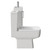 Napoli Compact Gloss Grey Pearl 400mm Cloakroom Vanity Unit and Toilet Suite including Paulo Toilet and Wall Mounted Vanity Unit with Single Door and Polished Chrome Handle Side View