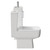 Napoli Compact Gloss White 400mm Cloakroom Vanity Unit and Toilet Suite including Paulo Toilet and Floor Standing Vanity Unit with Single Door and Polished Chrome Handle Side View