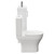 Nero Compact Gloss White 400mm 1 Door Floor Standing Cloakroom Vanity Unit and Toilet Suite including Jubilee Open Back Toilet Side on View