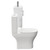 Nero Compact Gloss White 400mm 1 Door Wall Mounted Cloakroom Vanity Unit and Toilet Suite including Jubilee Open Back Toilet Side on View