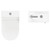 Nero Compact Gloss White 400mm 1 Door Wall Mounted Cloakroom Vanity Unit and Toilet Suite including Jubilee Open Back Toilet Top View from Above