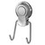 SuctionLoc Chrome Wall Mounted Double Robe Hook Right Hand Side View