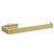 Colore Square Brushed Brass Wall Mounted Towel Ring Left Hand Side View