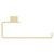 Colore Square Brushed Brass Wall Mounted Towel Ring Top View from Above
