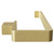 Colore Square Brushed Brass Wall Mounted Towel Ring Side on View