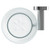 Colore Polished Chrome and Frosted Glass Industrial Style Wall Mounted Soap Dish Top View from Above