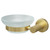 Colore Brushed Brass and Frosted Glass Industrial Style Wall Mounted Soap Dish Right Hand Side View