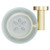 Colore Brushed Brass and Frosted Glass Industrial Style Wall Mounted Soap Dish Top View from Above