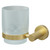 Colore Brushed Brass and Frosted Glass Industrial Style Wall Mounted Bathroom Tumbler Right Hand Side View