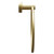 Colore Brushed Brass Industrial Style Wall Mounted Towel Ring Side on View