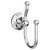 Windsor 1930 Traditional Polished Chrome Wall Mounted Double Robe Hook Left Hand Side View