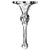 Windsor 1930 Traditional Polished Chrome Wall Mounted Double Robe Hook Top View from Above