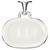 Windsor 1930 Traditional Polished Chrome and White Ceramic Wall Mounted Soap Dish Top View from Above