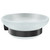 Colore Gunmetal Grey and Frosted Glass Industrial Style Wall Mounted Soap Dish Side on View