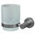 Colore Gunmetal Grey and Frosted Glass Industrial Style Wall Mounted Bathroom Tumbler Right Hand Side View