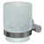 Colore Gunmetal Grey and Frosted Glass Industrial Style Wall Mounted Bathroom Tumbler Left Hand Side View