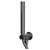 Colore Round Gunmetal Grey Shower Outlet Holder and Kit Right Hand Side View