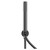 Colore Round Gunmetal Grey Shower Outlet Holder and Kit Front View