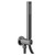 Colore Round Gunmetal Grey Shower Outlet Holder and Kit Left Hand Side View