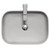 Amadora Matt Grey 455mm x 325mm Square Countertop Basin Top View from Above