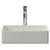 Amadora Matt White 460mm x 230mm Rectangular Countertop Basin Front View Amadora Matt White 460mm x 230mm Rectangular Countertop Basin Front View