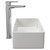 Amadora Matt White 460mm x 230mm Rectangular Countertop Basin Side on View Amadora Matt White 460mm x 230mm Rectangular Countertop Basin Side on View