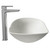 Amadora Matt White 615mm x 360mm Ellipse Countertop Basin Side on View