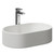 Amadora Matt White 565mm x 350mm Oval Countertop Basin Left Hand Side View thumbnail