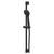 Colore Round Matt Black Shower Slide Rail Kit Right Hand Side View