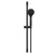 Colore Round Matt Black Shower Slide Rail Kit Front View