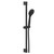 Colore Round Matt Black Shower Slide Rail Kit Left Hand Side View