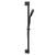 Colore Round Matt Black Shower Slide Rail Kit Side on View
